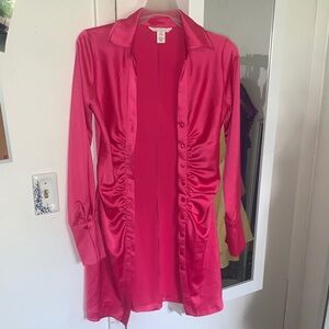 H&M Fuchsia Long Sleeve Dress